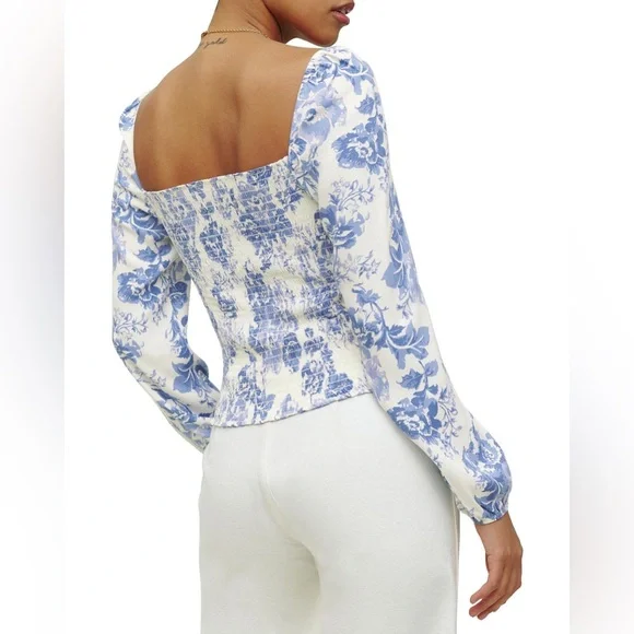 Reformation Reign Top in Olympia Print - Size 8 - Picture 2 of 12